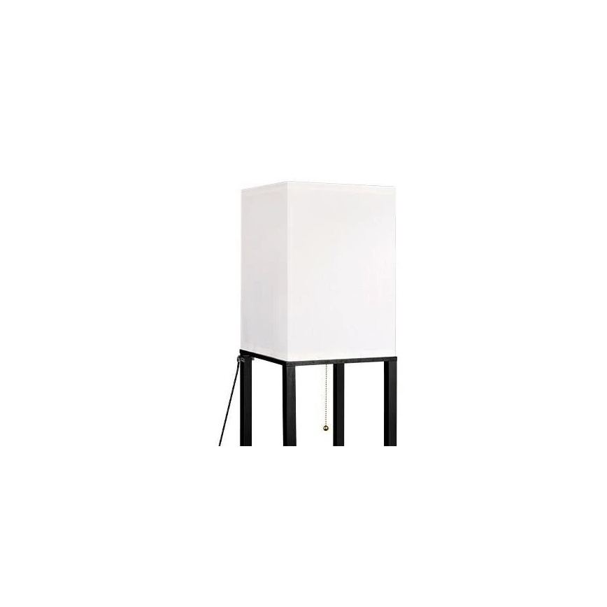Lampada da terra con ripiani 1xE27/60W/230V nero/bianco