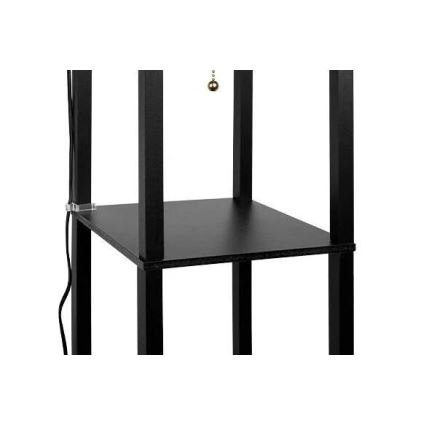 Lampada da terra con ripiani 1xE27/60W/230V nero/bianco