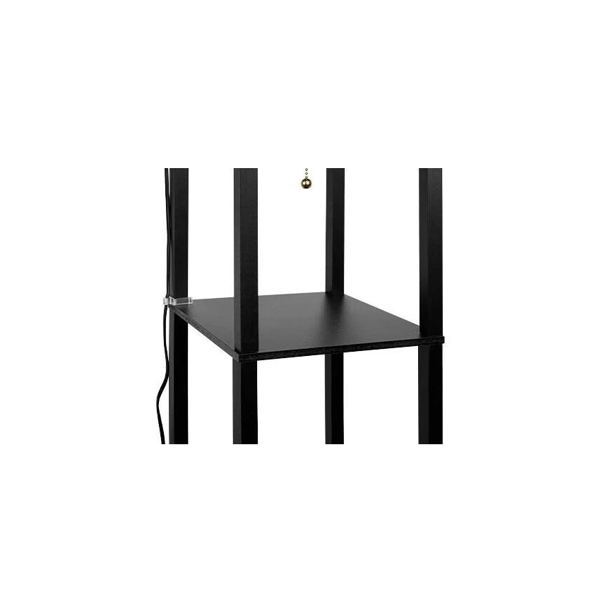 Lampada da terra con ripiani 1xE27/60W/230V nero/bianco