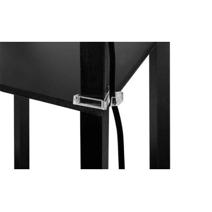 Lampada da terra con ripiani 1xE27/60W/230V nero/bianco
