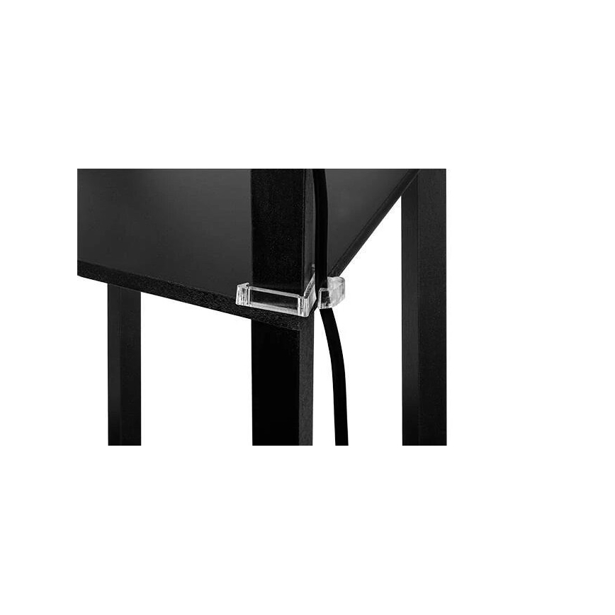 Lampada da terra con ripiani 1xE27/60W/230V nero/bianco