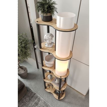 Lampada da terra con ripiani NOTO 1xE27/40W/230V beige/nero