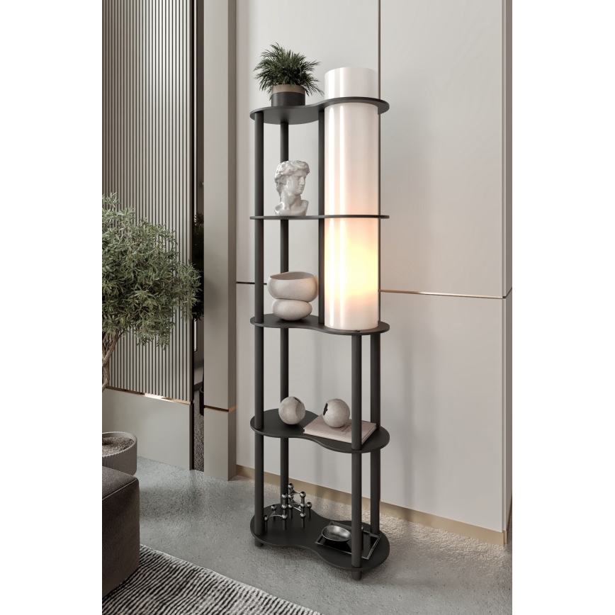Lampada da terra con ripiani NOTO 1xE27/40W/230V nera