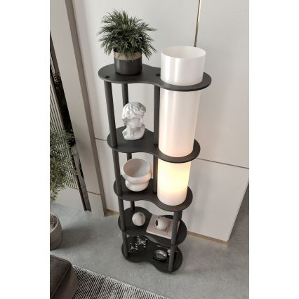 Lampada da terra con ripiani NOTO 1xE27/40W/230V nera