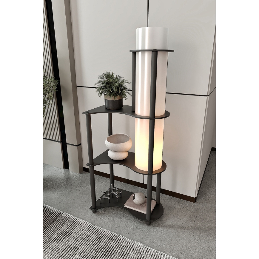 Lampada da terra con ripiani NOTO 1xE27/40W/230V nera