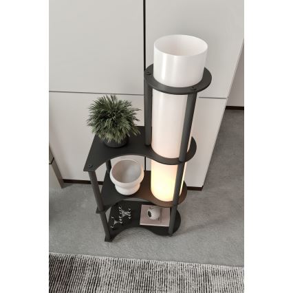 Lampada da terra con ripiani NOTO 1xE27/40W/230V nera