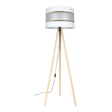 Lampada da terra CORAL 1xE27/60W/230V marrone/bianco/oro