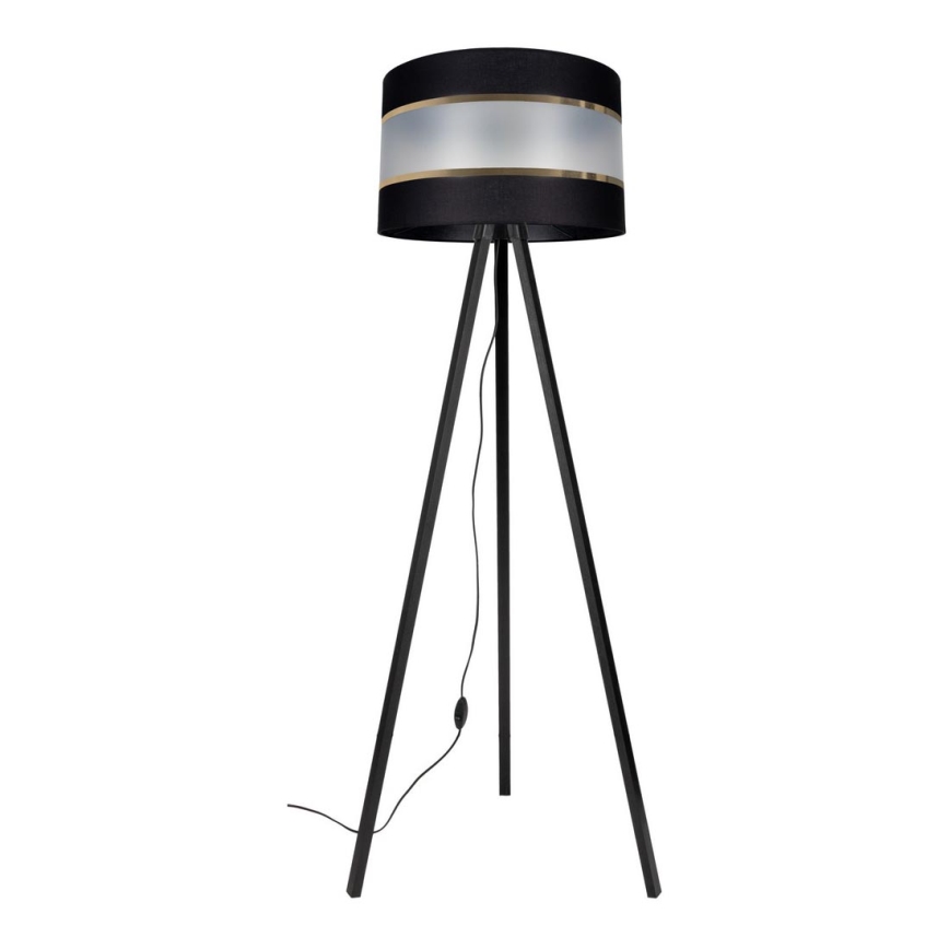 Lampada da terra CORAL 1xE27/60W/230V wengé/nero/oro