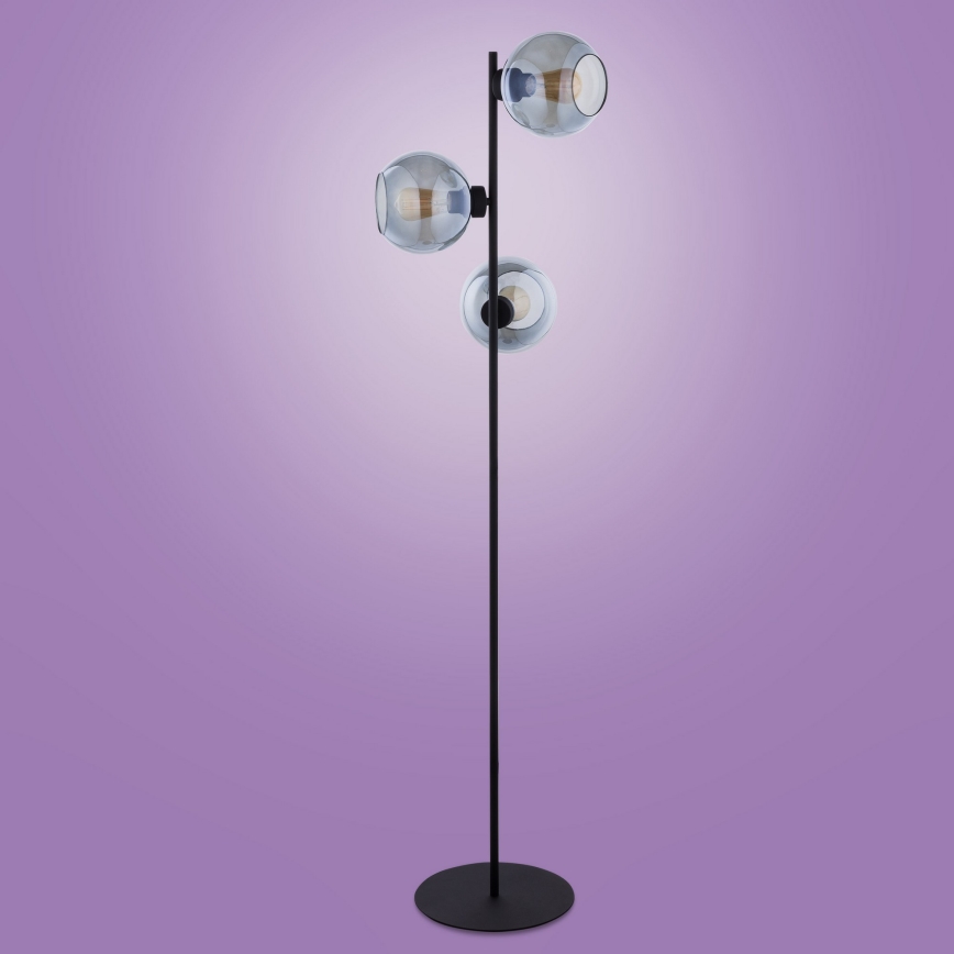 Lampada da terra CUBUS 3xE27/60W/230V nero