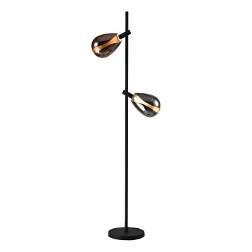 Lampada da terra DENSO 2xG9/5W/230V nero cromato/ramato