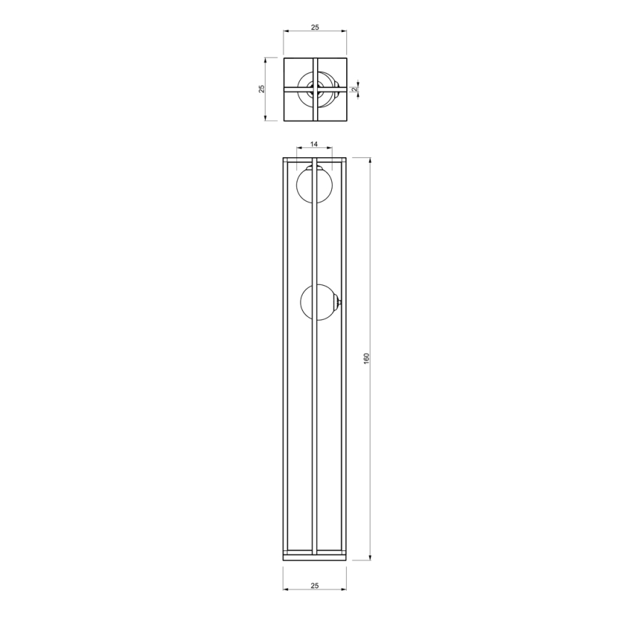 Lampada da terra DIEGO 2xE14/40W/230V nero