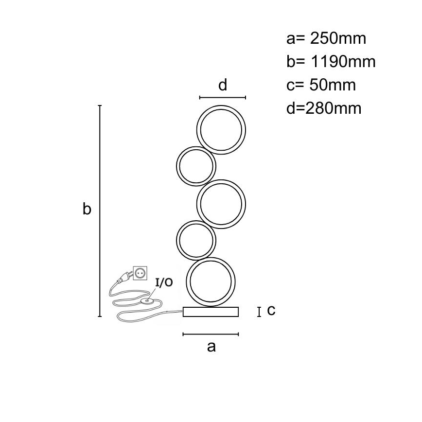 Lampada da terra dimmerabile a LED/85W/230V 3000-6500K + telecomando