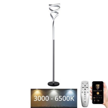Lampada da terra dimmerabile a LED LED/50W/230V 3000-6500K grigio + telecomando