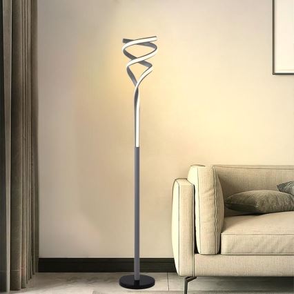 Lampada da terra dimmerabile a LED LED/50W/230V 3000-6500K grigio + telecomando