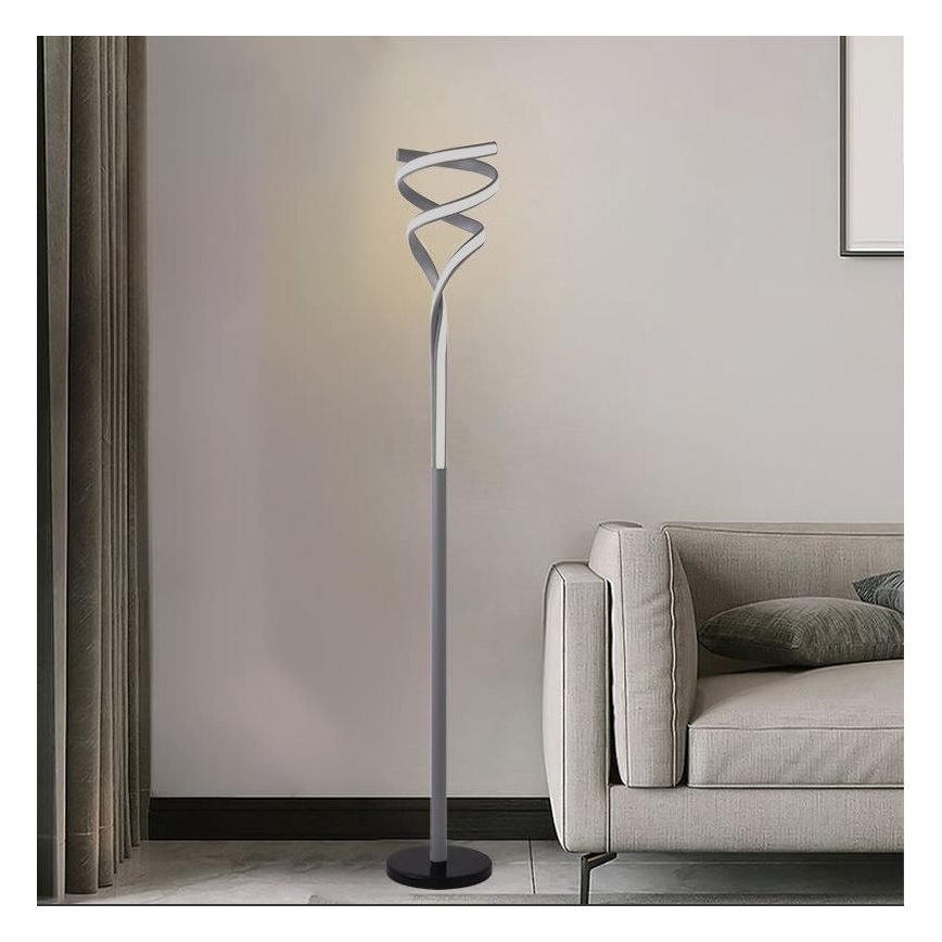 Lampada da terra dimmerabile a LED LED/50W/230V 3000-6500K grigio + telecomando