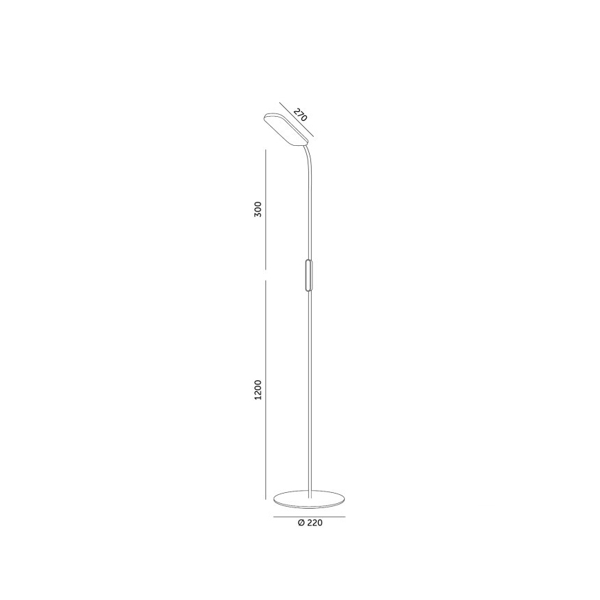 Lampada da terra dimmerabile a LED TEILO LED/10W/230V 3000/4000/6500K nero + telecomando