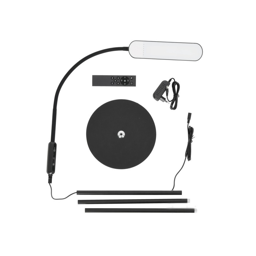 Lampada da terra dimmerabile a LED TEILO LED/10W/230V 3000/4000/6500K nero + telecomando