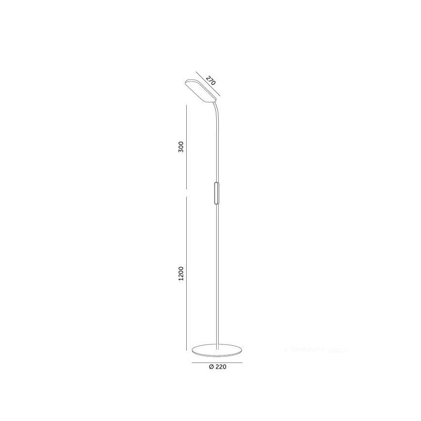 Lampada da terra dimmerabile a LED TEILO LED/10W/230V 3000/4000/6500K nero + telecomando