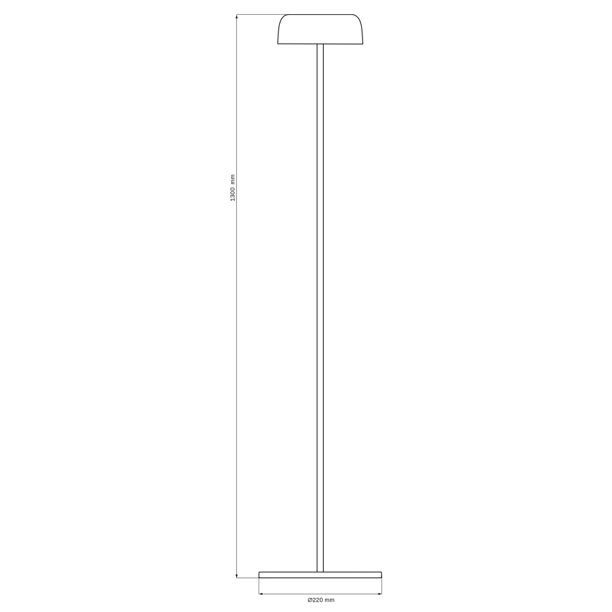 LED Dimmerabile touch per esterni lampada con piedistallo TRYPOLIS LED/2W/5V USB 1800 mAh IP44 nero
