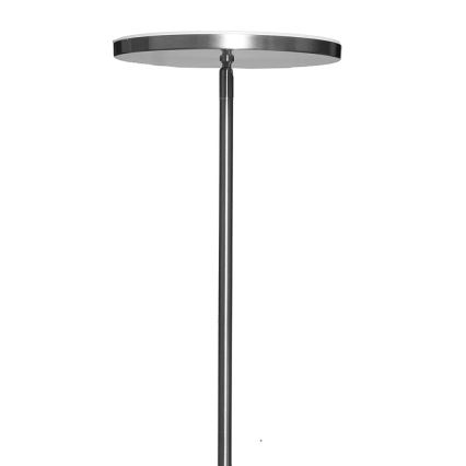Piantana LED dimmerabile NORA LED/25W/230V 2200/3000/4000K + LED/5W 3000K, cromo opaco, con telecomando