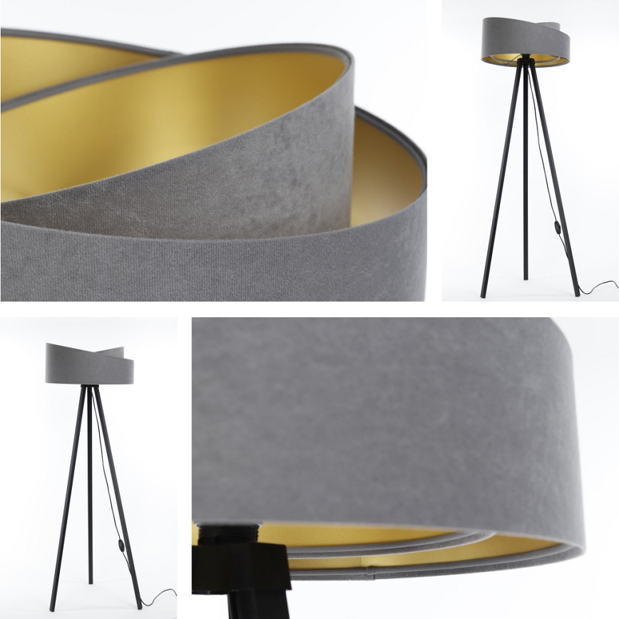 Lampada da terra GALAXY 1xE27/60W/230V grigio/nero