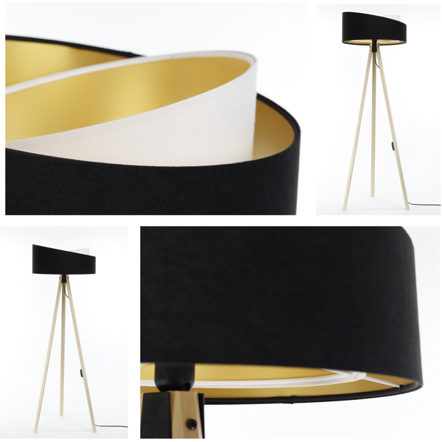 Lampada da terra GALAXY 1xE27/60W/230V nero/beige