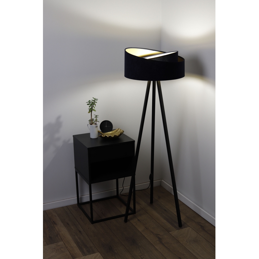 Lampada da terra GALAXY 1xE27/60W/230V nero/wenge