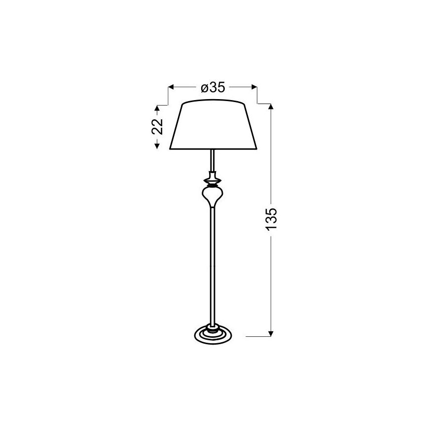 Lampada da terra GILLENIA 1xE27/60W/230V argento