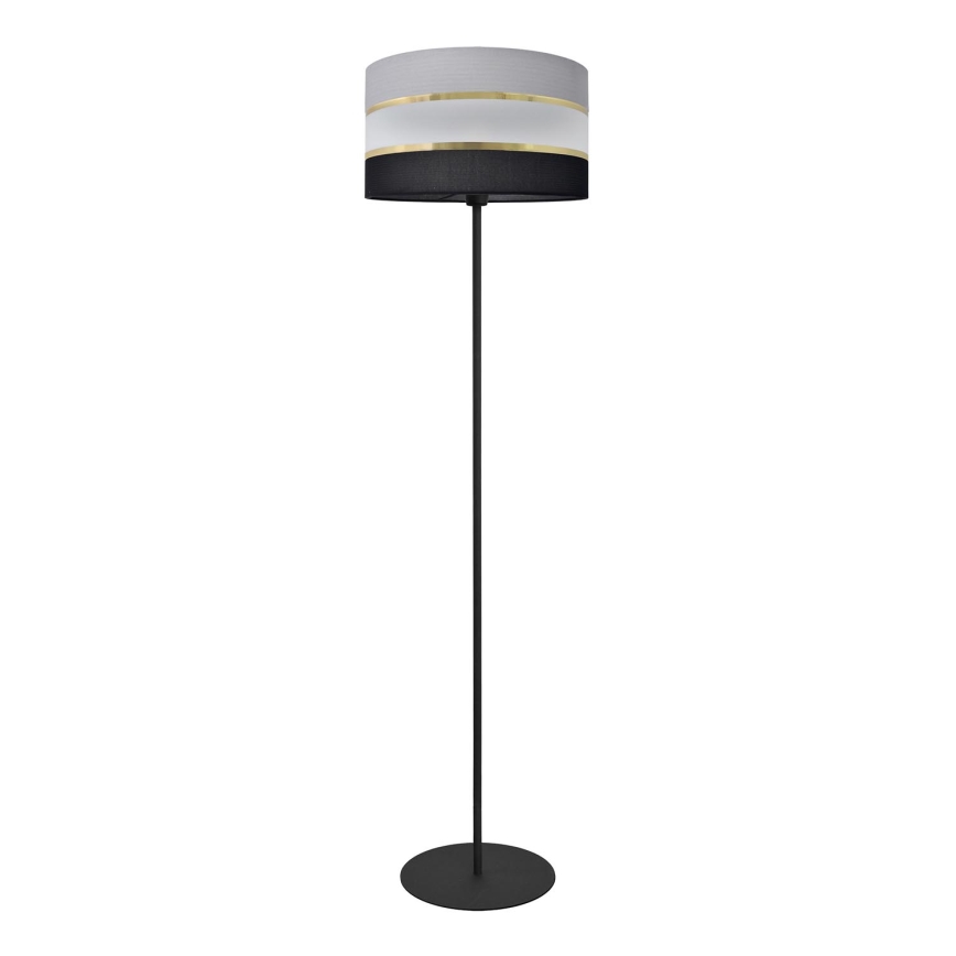 Lampada da terra HELEN 1xE27/15W/230V nero/grigio/oro