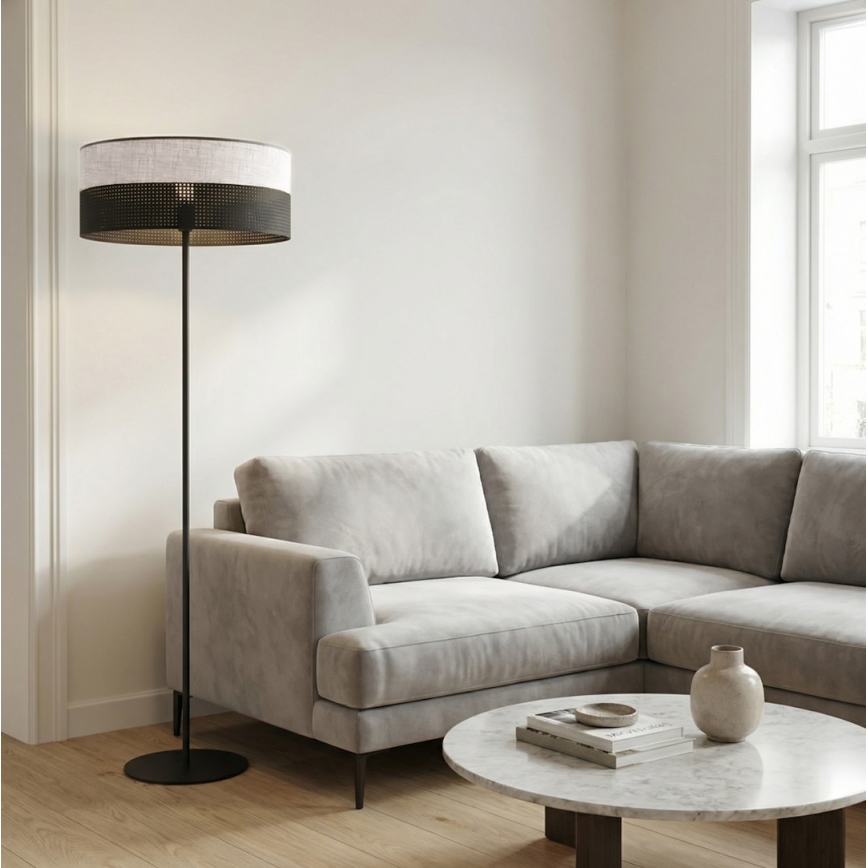 Lampada da terra KARBON 1xE27/15W/230V nero/grigio