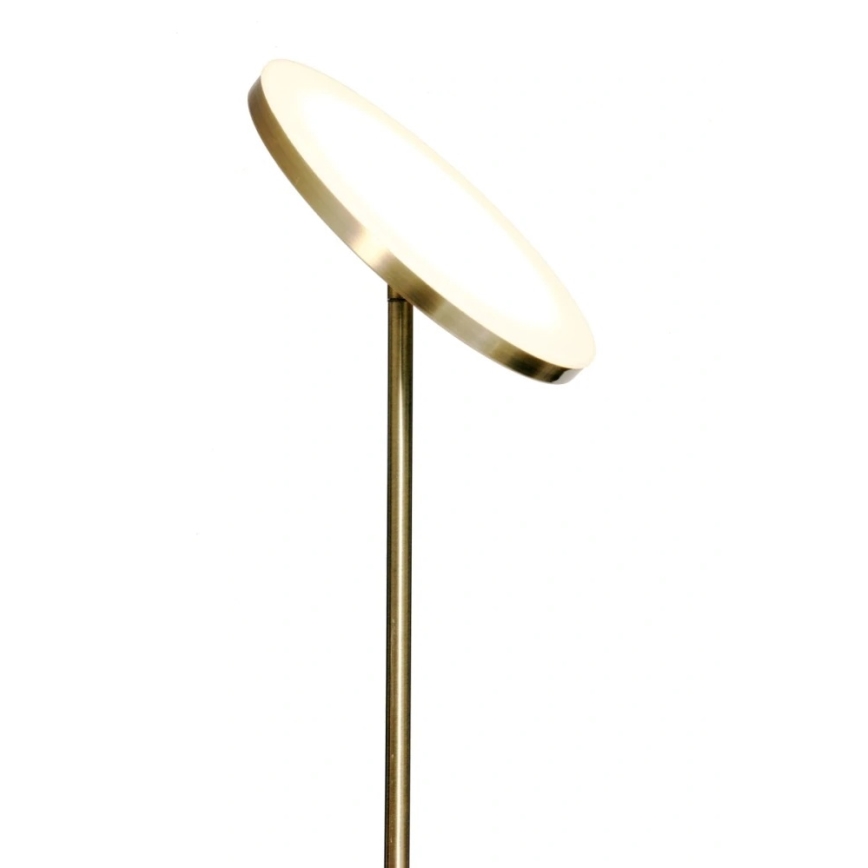 Lampada da terra LED dimmerabile NORA LED/25W/230V 2200/3000/4000K + LED/5W 3000K dorata + telecomando