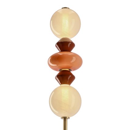 Lampada da terra LED FLORES LED/15W/230V oro/arancione/marrone