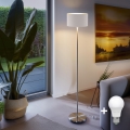 Lampada da terra LED TUNJA 1xE27/20W/230V Ø 30 cm cromo opaco/bianco
