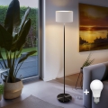 Lampada da terra LED TUNJA 1xE27/20W/230V Ø 30 cm nera/bianca