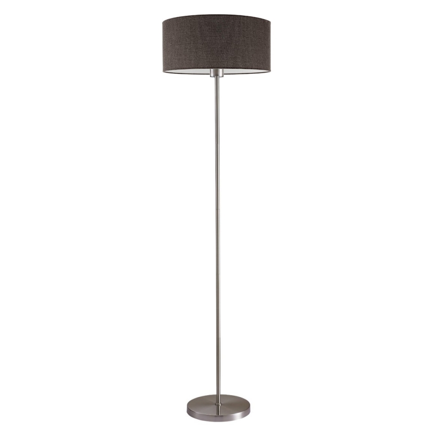 Lampada da terra LED TUNJA 1xE27/20W/230V Ø 38 cm cromo opaco/marrone