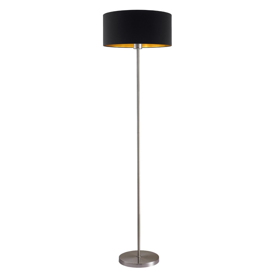 Lampada da terra LED TUNJA 1xE27/20W/230V Ø 38 cm cromo opaco/nero