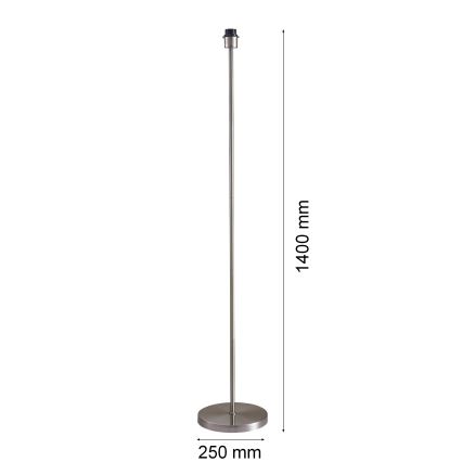 Lampada da terra LED TUNJA 1xE27/20W/230V Ø 38 cm cromo opaco/nero