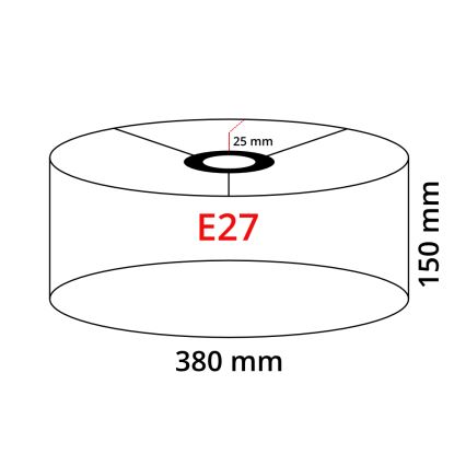Lampada da terra LED TUNJA 1xE27/20W/230V Ø 38 cm nero/bianco