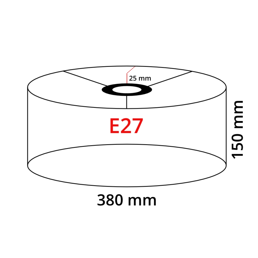 Lampada da terra LED TUNJA 1xE27/20W/230V Ø 38 cm nero/bianco