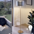 Lampada da terra LED TUNJA 1xE27/20W/230V Ø 38 cm oro/grigio