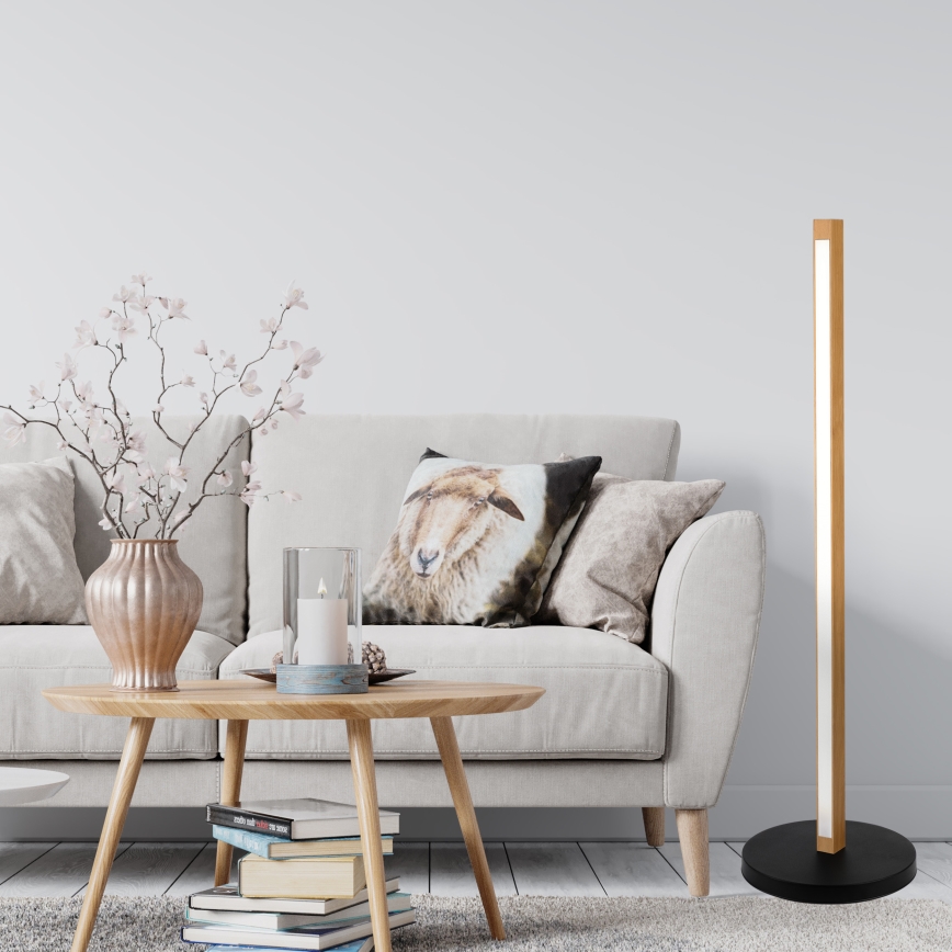 Lampada da terra LED VERDE LED/18W/230V 3000K rovere/nero