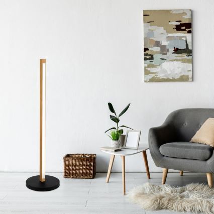 Lampada da terra LED VERDE LED/18W/230V 3000K rovere/nero