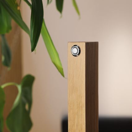 Lampada da terra LED VERDE LED/18W/230V 3000K rovere/nero