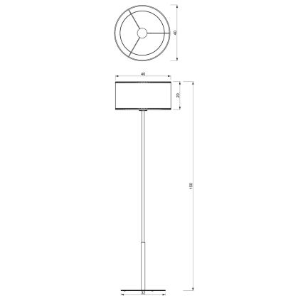 Lampada da terra LOFT SHADE 1xE27/60W/230V nero