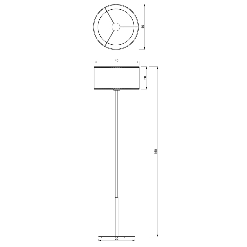 Lampada da terra LOFT SHADE 1xE27/60W/230V nero