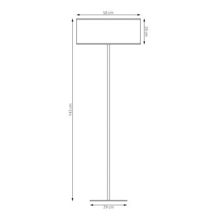 Lampada da terra LUX 1xE27/15W/230V nero/oro