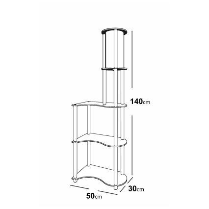 Lampada da terra NOTO con ripiani 1xE27/40W/230V beige/nero