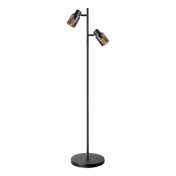Lampada da terra REBECCA 2xE14/8W/230V nera/fumé