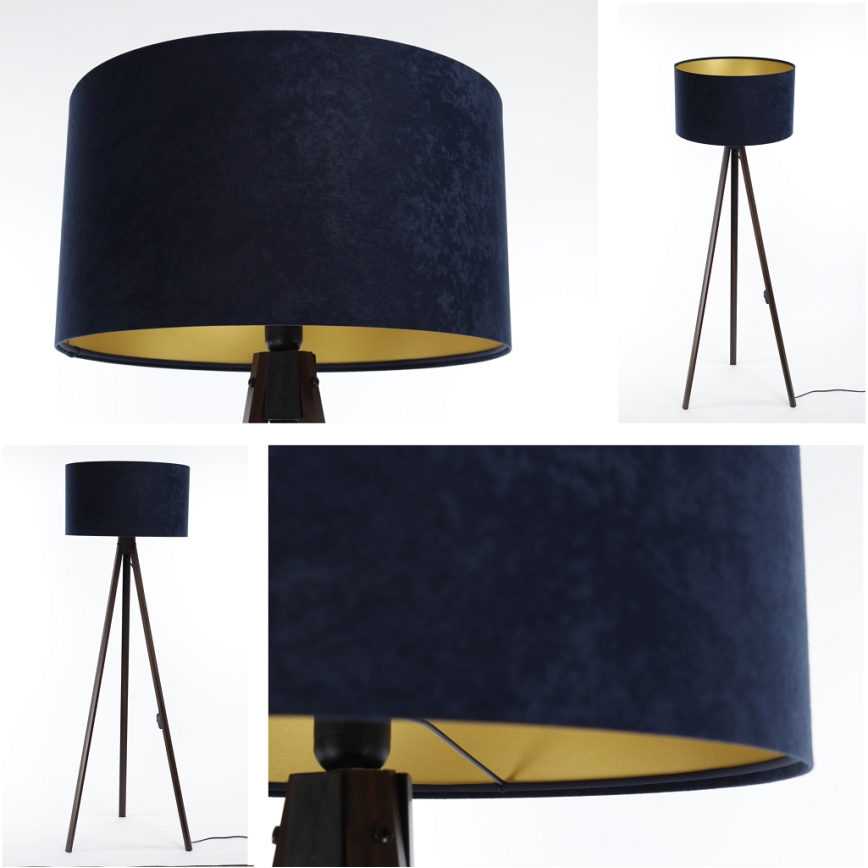 Lampada da terra STANDART 1xE27/60W/230V blu/marrone