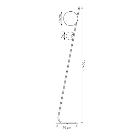 Lampada da terra TATU 2xG9/8W/230V beige